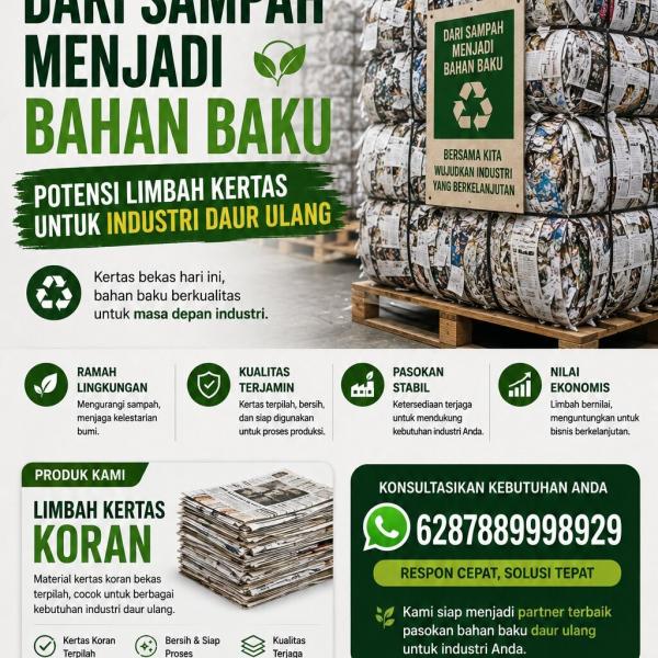 Dari Sampah Menjadi Bahan Baku: Potensi Limbah Kertas untuk Industri Daur Ulang